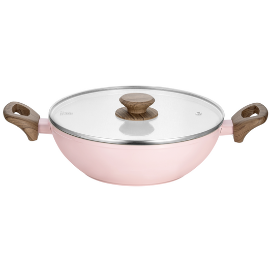 Stellyfire Forged Ceramic 3 pcs Combo Cookware set (Pink)