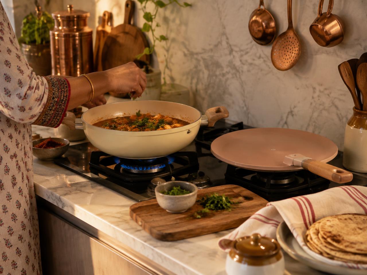 Stellyfire Maison Trio cookware set in Blush Pink