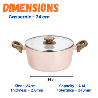 Stellyfire Forged Ceramic Casserole (Pink)