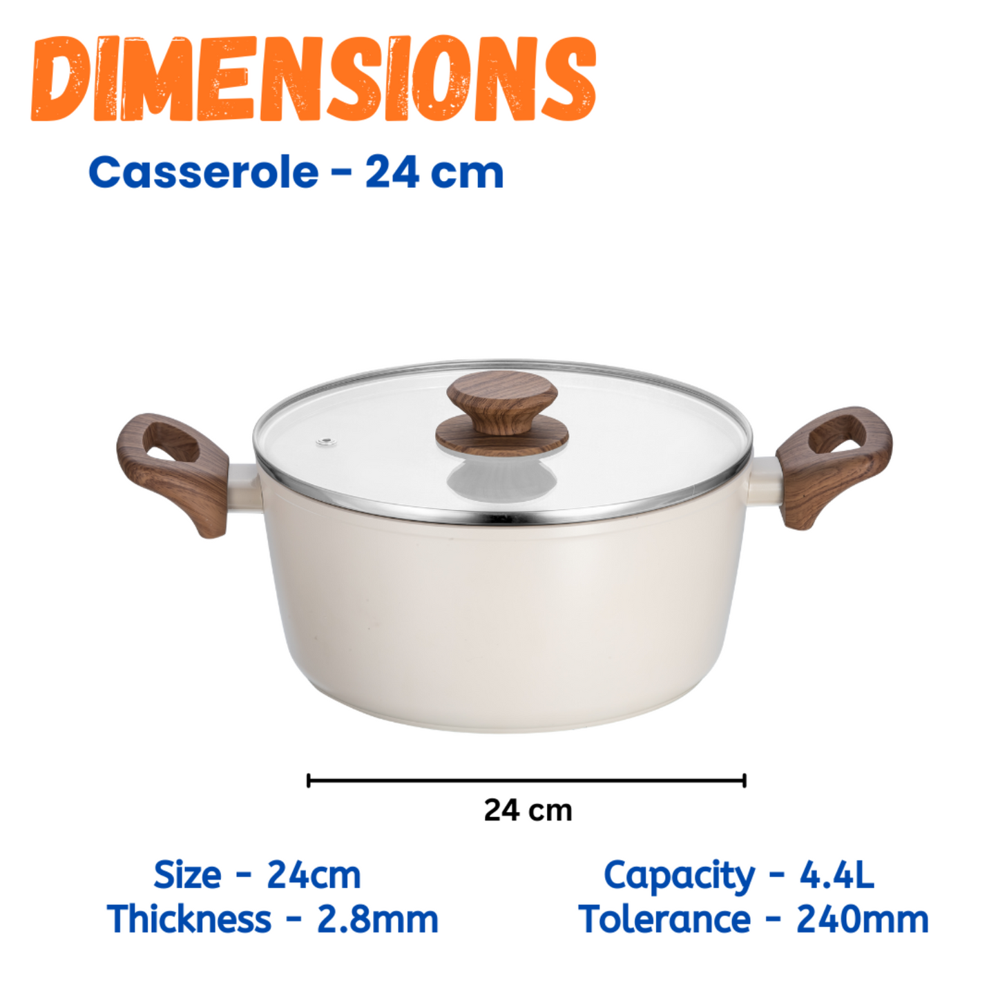 Stellyfire Forged Ceramic Casserole (White)
