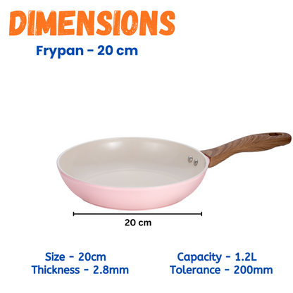 Stellyfire Forged Ceramic Frypan (Pink)