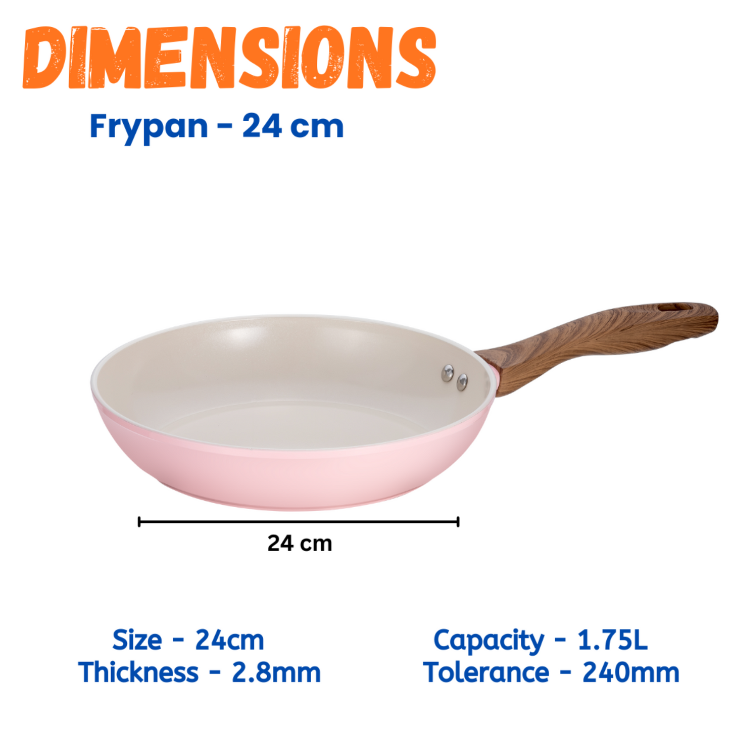 Stellyfire Forged Ceramic 2 pcs Combo Cookware set (Kadhai & Frypan)