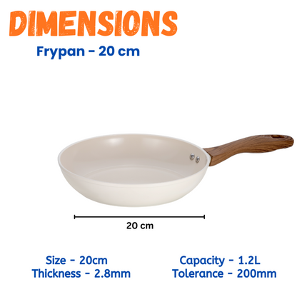 Stellyfire Forged Ceramic Frypan (White)