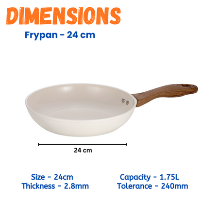 Stellyfire Forged Ceramic Frypan (White)