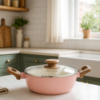 Stellyfire Forged Ceramic Kadhai (Pink)