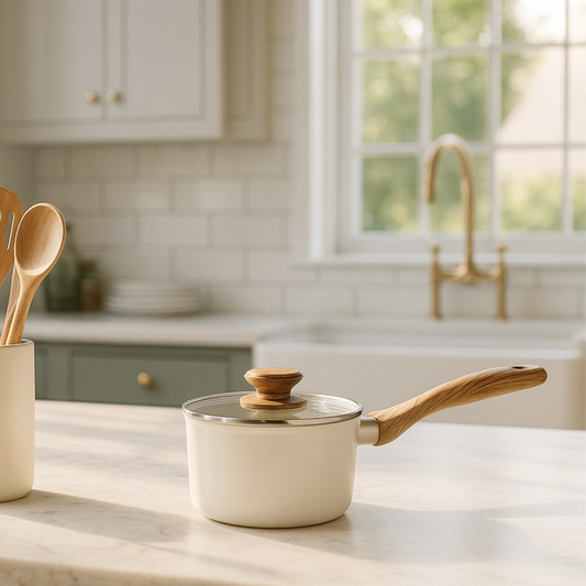 Stellyfire Forged Ceramic Saucepan (White)