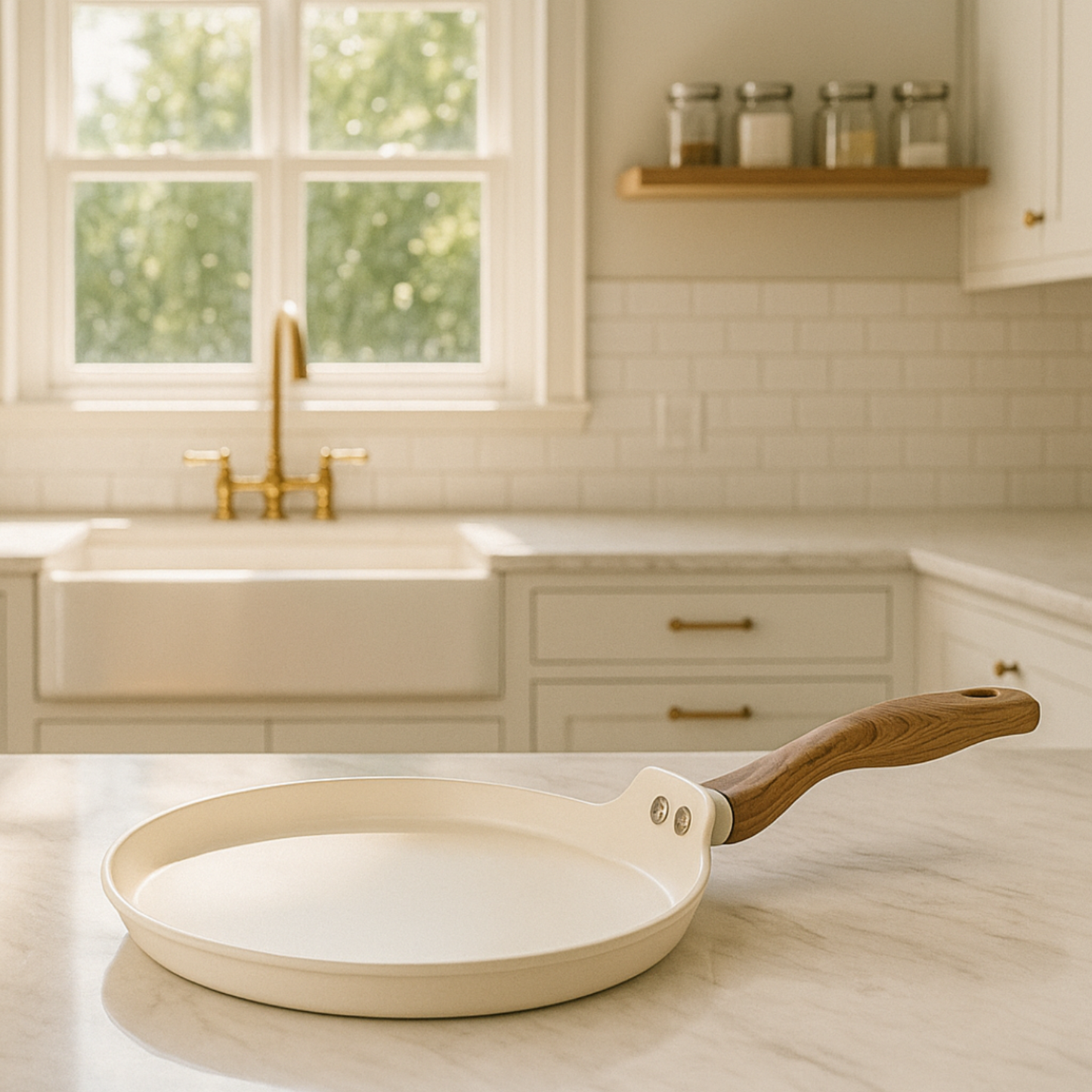 Stellyfire Forged Ceramic Dosa Tawa (White)