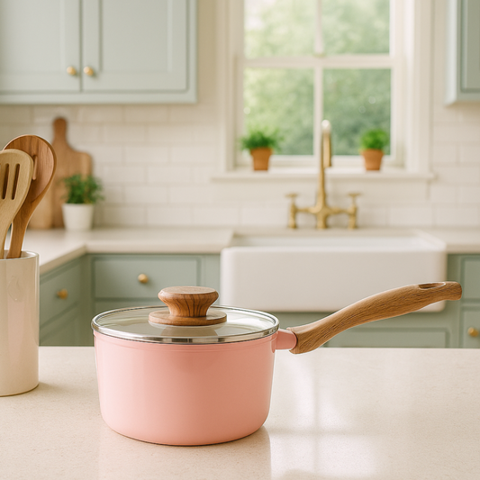 Stellyfire Forged Ceramic Saucepan (Pink)